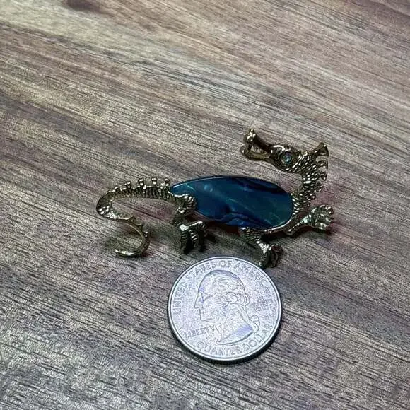 Loch Ness monster brooch with abalone - Picture 4 of 5